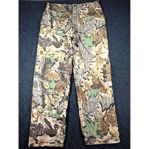 Advantage Hunting Pants Mens Large Multi Camo Oak Leaf Fleece Mid Rise Outdoor